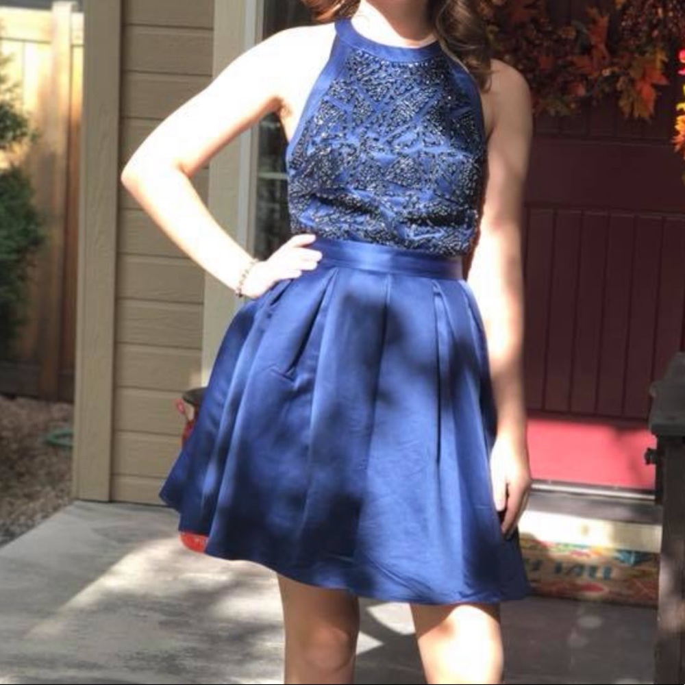 Navy blue semi formal dress